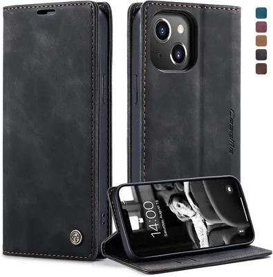 Housse Owlhold pour iPhone 13 - Étanche PU Cuir Portemonnaie avec Support