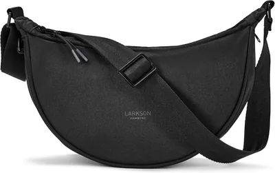 Larkson Solveig Borse a Spalla Donna, Nero, Piccola - Borsa a Crescente - Elegante e Casual Piccole Borse a Spalla
