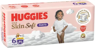Huggies® Gold Skin Soft Nappy Pants Size 6 (15-25kg) - 44 Pants, 9% Off