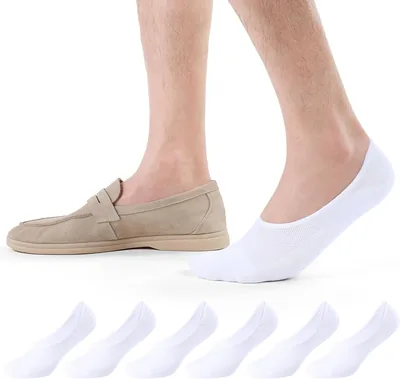 CLOSEMATE Onzichtbare Sokken voor Mannen 39-42 / 43-46 met Antislip Silicongordel Korte Katoenen Sokken voor Moccasins en Loafers - 15% Korting
