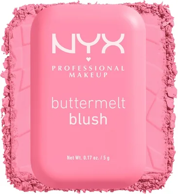 NYX Buttermelt Powder Blush Compact, Matte Finish, Longwear, Fade & Transfer Resistant, 4.2 Stars