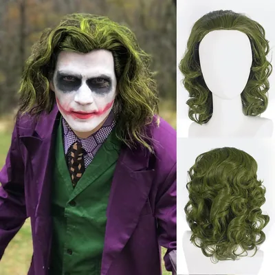 PORSMEER Joker Wavy Green Cosplay Wig