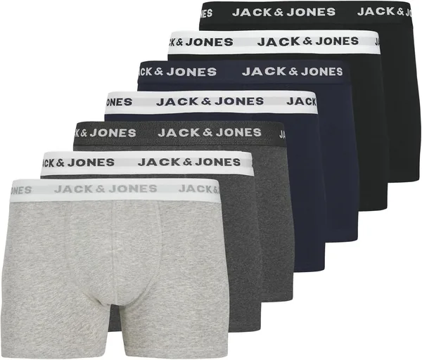 JACK & JONES Jacbasic Trunks Lot de 7 Boxers Homme - 7% de réduction