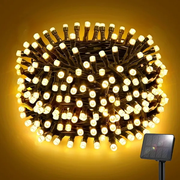 FFZZKJ Solar String Lights Outdoor Garden 50LED 5M 16.4FT