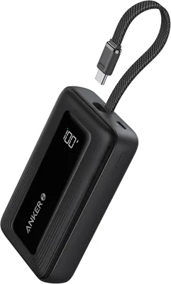 Batería portátil Anker 30W 10000mAh con carga rápida y pantalla inteligente