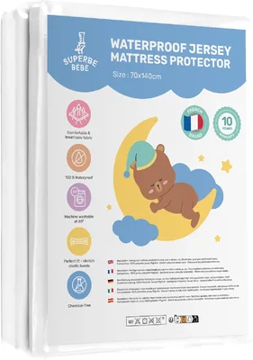 Oeko Tex Waterproof Mattress Protector 70x140 Baby Cot | Soft & Easy Install