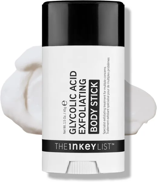 The INKEY List Glycolic Acid Exfoliating Body Stick 45g, Multiple Concerns, One Targeted Solution, Delivers Deep, Effective Exfoliation, Fragrance Free, Suitable For All Skin Types