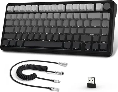 A.JAZZ x ATTACK SHARK X85 Mechanische Gaming Tastatur met Dichtingen, 75% Draadloos, 5 Lagen Vulstof, PBT Zijden - 21% Korting