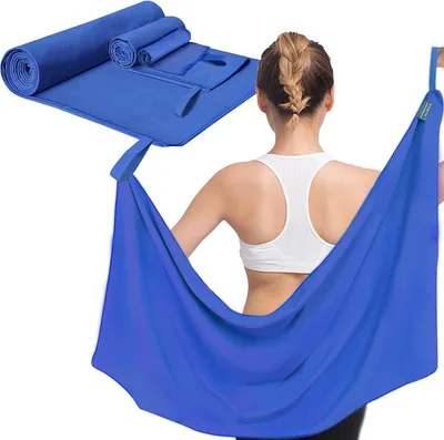 Toallas Deportivas SAN KARA de Microfibra (3 PCS) - Secado Rápido, Ligeras para Viaje, Playa y Natación
