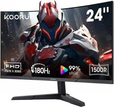 KOORUI 24 Curved Gaming Monitor - 180Hz FHD