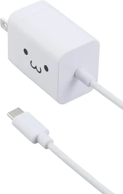 エレコム USB-C 20W 充電器 Type-C PD対応 ケーブル一体型 1.5m PSE認証 GaN採用折りたたみプラグ Shiro-chan