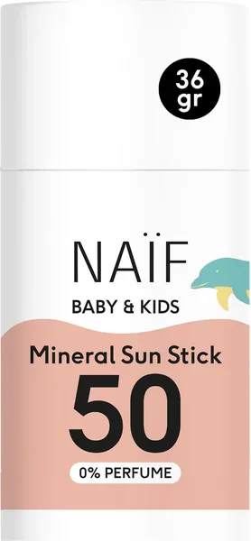 Na F Mineral Sunscreen Stick for Babies and Children - SPF 50, Unscented, Microplastics and Mineral Oils Free
