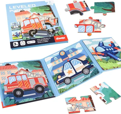 Puzzles magnétiques ASTARON pour enfants de 3 à 5 ans - Ferme/Voitures/Animaux - Jeu éducatif en voyage