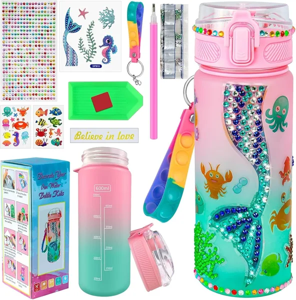 Decorate Your Own Water Bottle Kits for Girls