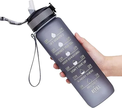 Sulfar 1L Motivational Water Bottle with Time Markers - 15% Off