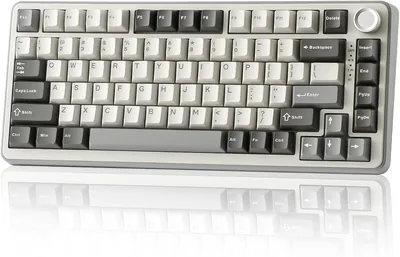 لوحة مفاتيح YUNZII B75 PRO اللاسلكية، خصم 25% - 75% غشاء لللعب مخصص مع مقبض، مفاتيح مشحونة مسبقاً RGB، بلوتوث/نوع