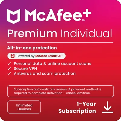 McAfee Premium AntiVirus 55% Off