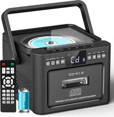 Greadio Portable CD Player Boombox Combo