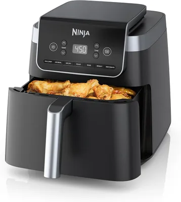 Ninja Air Fryer Pro XL, 6.5 Qt, 7-in-1, Grey, AF182AMZ | Max crisp, broil, air fry, roast, bake, reh