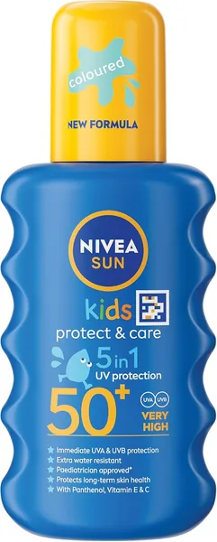 NIVEA SUN Kids Protect & Care SPF 50+ Coloured Spray 200ml