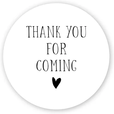 Manta Thank You Party Stickers - 35mm Round