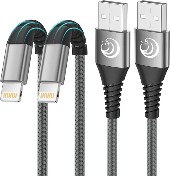 2Pack 2M iPhone Charger Cable MFi Certified Lightning Cable Fast Charging Braided