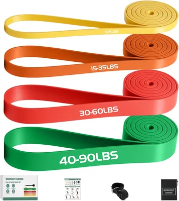 Bandes de résistance avec ancrage de porte, bande de gym pour hommes et femmes, idéal pour le yoga, le pilates, la musculation, les tractions et la physiothérapie