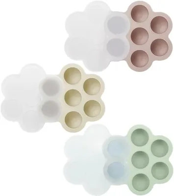 PandaEar Travi per Congelare Cibi per Neonati in Silicone (3 Unità con Coperchi) per Cibi Fatti in Casa, Frutta, Purè e Latte Materno - Miglior Affare
