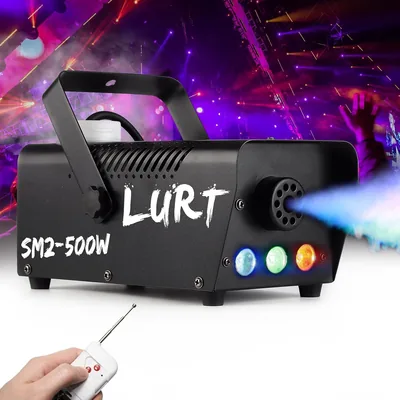 LURT 500W Fog Machine Mini Auto Smoke LED Lights