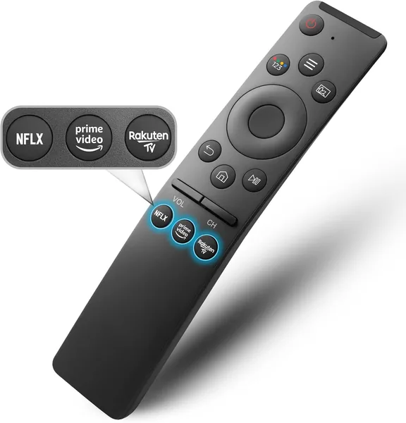 Universell fernkontrol för Samsung TV - Ersättningskontroll för Samsung QLED UHD SUHD HDR LCD LED HDTV Kurvad ram