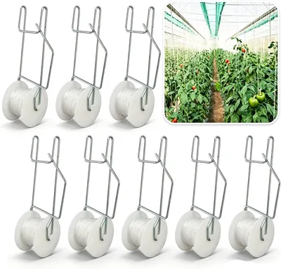 Tomatrollar med trässtangar, 10 stuker, Galvaniserad ställ, Best Deal