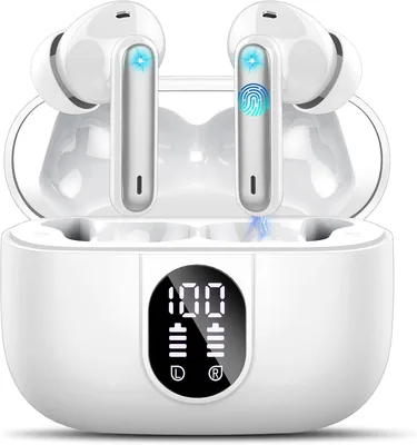 Hi-Fi Wireless Earphones LED Touch Control IP7 Waterproof