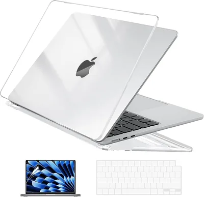 EooCoo Funda Compatible para Macbook Air 13.6 Pulgadas M5/M4/M3/M2, Teclado TPU