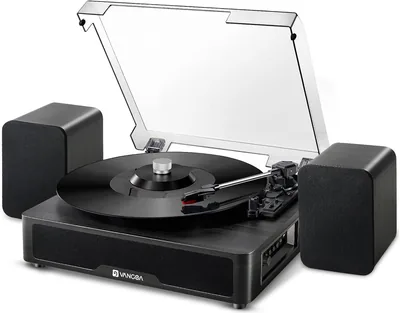 3 Speed Belt-Drive Record Player - Wood