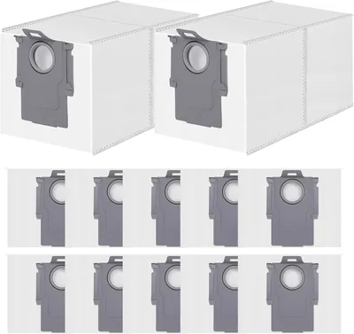 12 Stuk Stofzak voor Roborock Qrevo S Pro/QV 35A/35S/Qrevo Edge/Curv 2 Pro | Saros 10R/20/Curv 2 Flow/S8 MaxV Ultra/QR 598/