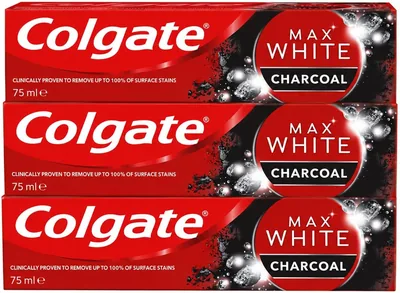 Colgate Max White Charcoal Whitening Toothpaste 75ml