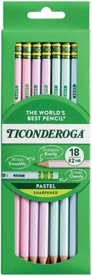 Ticonderoga Pastel Wooden Pencils 18 Count Best Deal