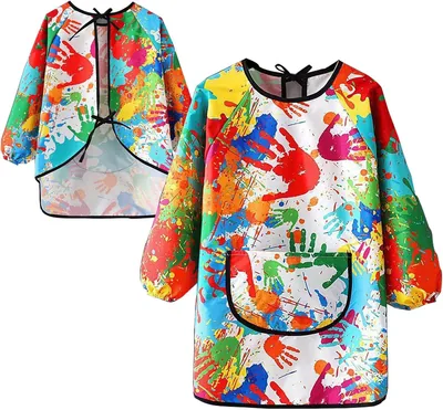 Delantales para Niños Impermeables con Bolsillos y Mangas Largas - Mejor Oferta
