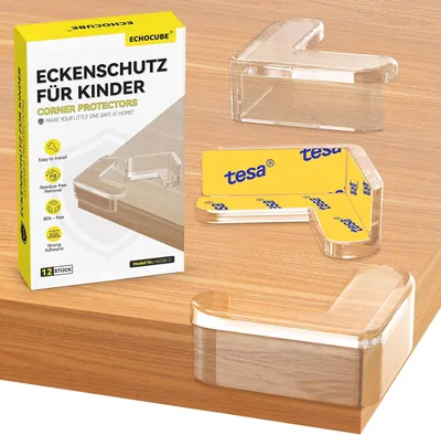 Echocube Ochraniacze Narożników dla Niemowląt, 12 Szt. Przezroczyste, Zabezpieczenie Narożników - Najlepsza Oferta