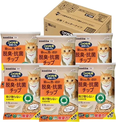Nyantomo Clean Toilet Cat Litter - Natural, Deodorizing & Antibacterial, Large Pellets (2.5L x 6 Pack) Best Deal