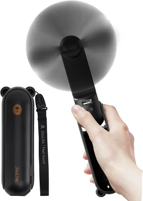 JISULIFE Ventilateur portable avec banque d'alimentation 4500mAh, jusqu'à 37 heures d'autonomie, personnel et pliable