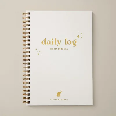 Bubbarino Baby Daily Log Book, Newborn Tracking