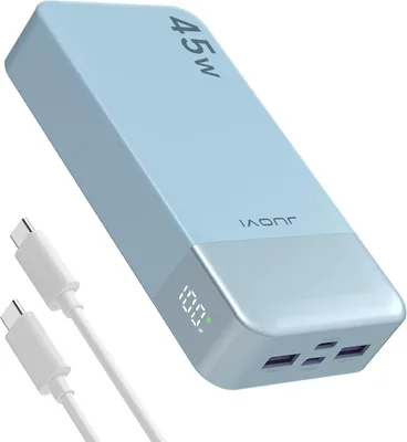 JUOVI Power Bank 45W 20000mAh Portabil strömbank USB C In & Ut PD3.0 QC4.0 snabbt laddare för iPhone 16 Serie
