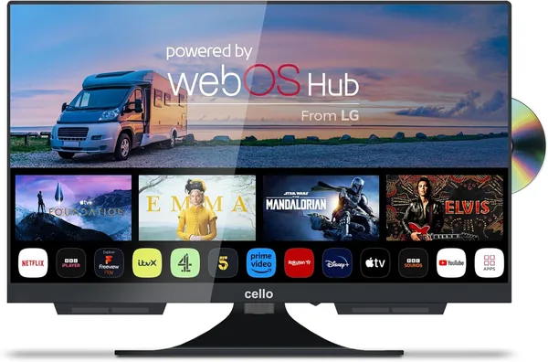 Cello C1924WSF 12 Volt 19 inch Smart Frameless TV With Built-in DVD