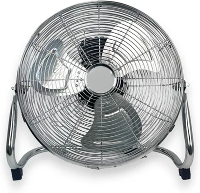 GROWMANIA Leistungsstarker Boden- und Wandventilator, 3 Messer, Aluminium, 90 W, 2 Geschwindigkeitsstufen, Tragegriff