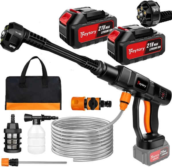 Cordless Pressure Washer,21V 45 Bar/652 PSI Portable Pressure Washer