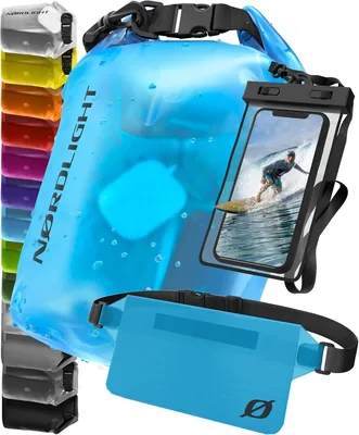 Nordlight Waterdichte Tas en Rugzak, 2L, 5L, 10L, 15L, 20L, 30L Droge Tas met Roltopafsluiting en Schouderband, Waterdicht