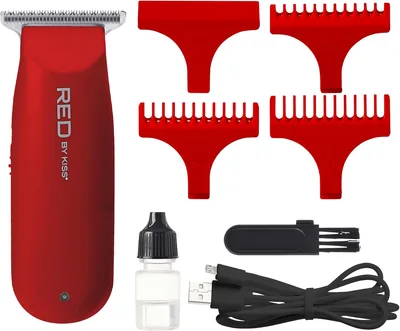 Red by Kiss Hair Clipper, Mini Cordless Trimmer