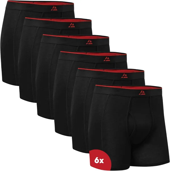 DANISH ENDURANCE 6 Pack Sous-vêtements Boxers en Fibre de Bambou pour Homme - Avec Poches ou Sans - Ultra Doux et Respirant (37% de réduction)