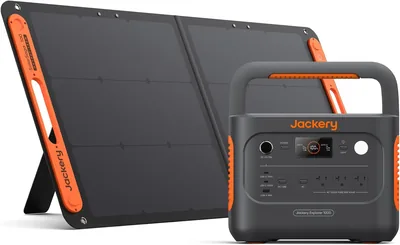 ジャッキー 携帯電源供給器 1000新 100W ソーラーパネル 1個セット 2点 1070Wh 業界最高峰の明かりとコンパクトサイズ